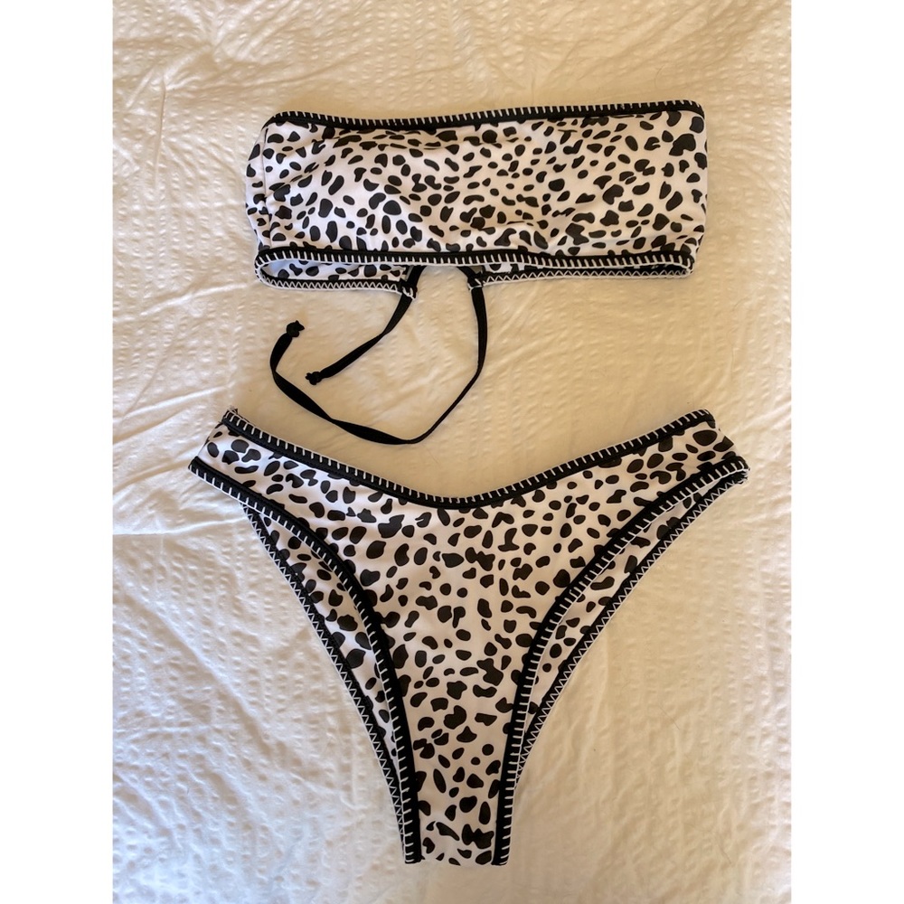 Zaful bikini Dalmatian print